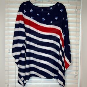 Quacker Factory Americana caftan top